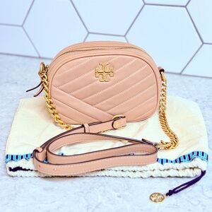 Tory Burch Kira Chevron Crossbody Bag with Gold Chain